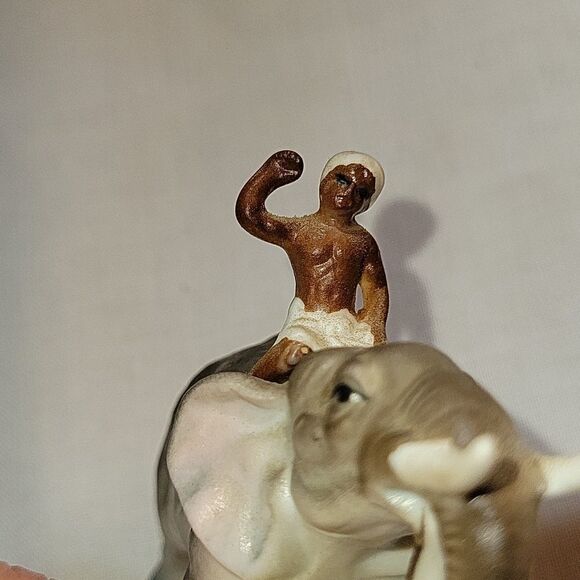 BONE CHINA INDIAN ELEPHANT AND RIDER - Picture 5 of 9